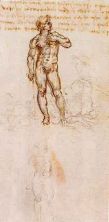 dibujo a partir del david de miguel angel a­ngel (detalle) 1504.jpg